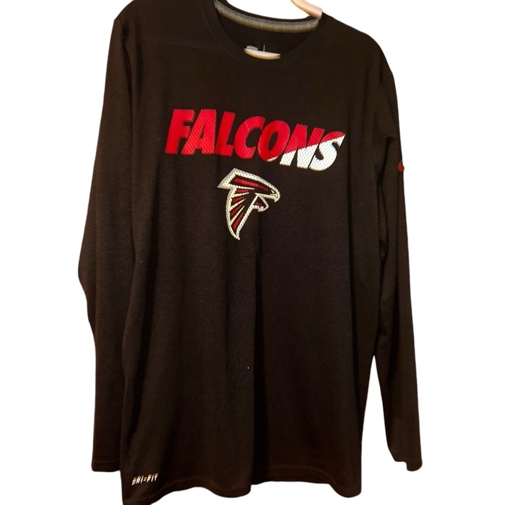 Men Nike Nfl Atlanta falcons long sleeve performance tshirt Large L
